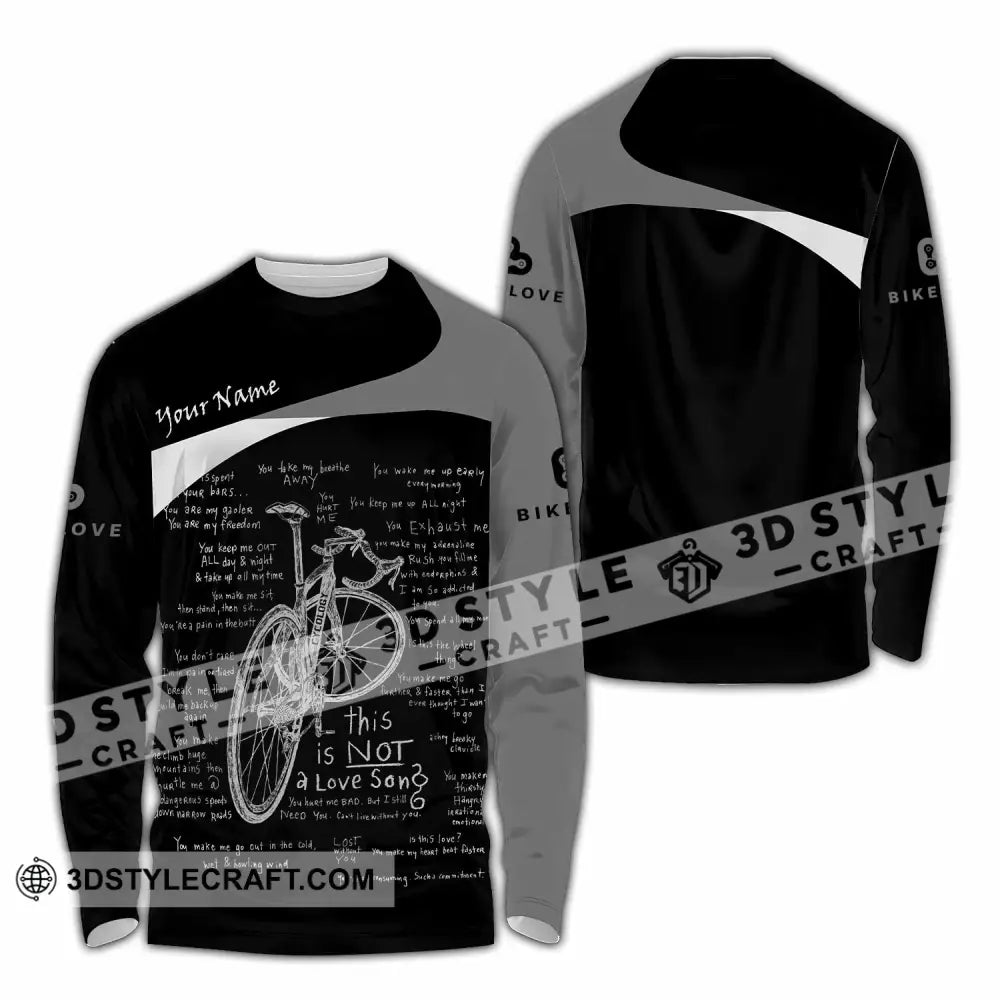 Unisex Shirt - Custom Bike Love 3D Shirt - Long Sleeve Shirt / S - T-shirt