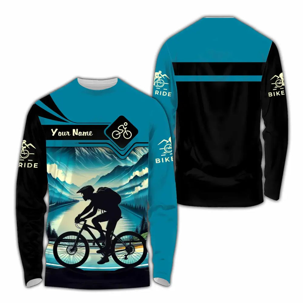 Unisex Shirt - Custom Bike Rider Shirt Long Sleeve Shirt / S T-shirt