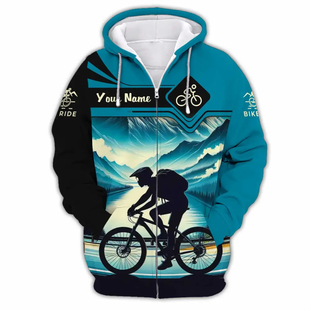 Unisex Shirt - Custom Bike Rider Shirt Zipper Hoodie / S T-shirt