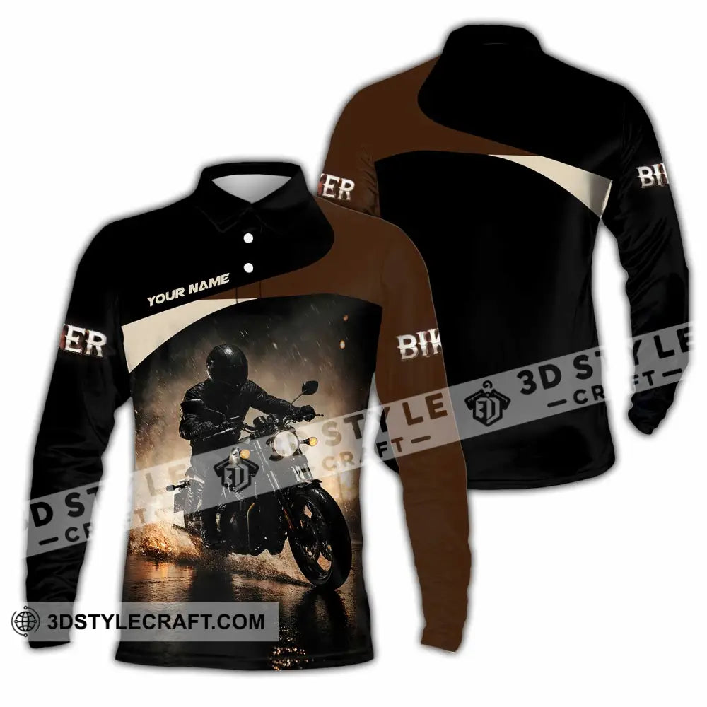 Unisex Shirt - Custom Biker 2026 3D Shirt - Long Sleeve Polo / S - T-shirt