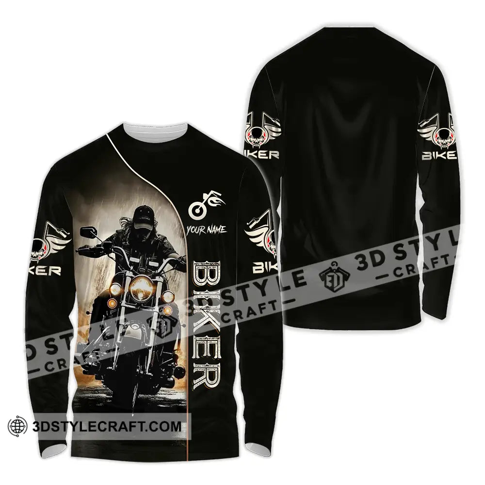 Unisex Shirt - Custom Biker 3D Shirt - Long Sleeve Shirt / S - T-shirt