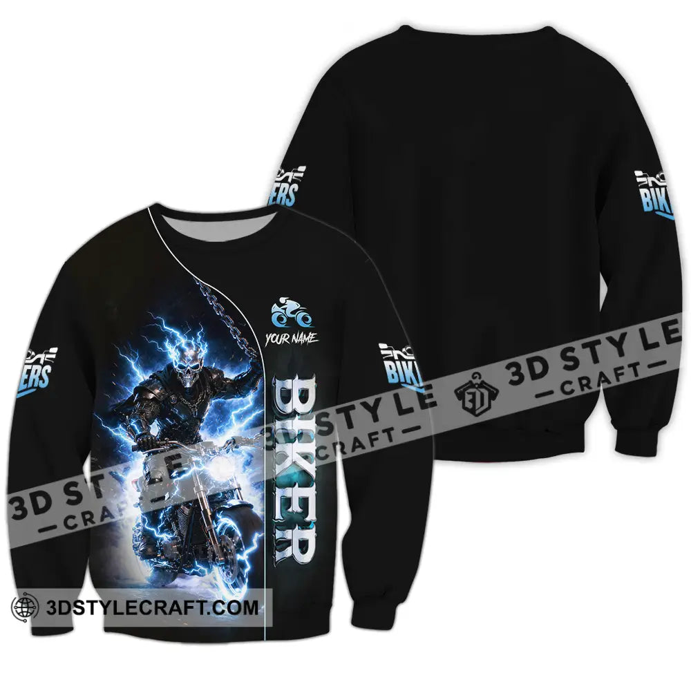 Unisex Shirt - Custom Biker 3D Shirt Long Sleeve / S T-shirt