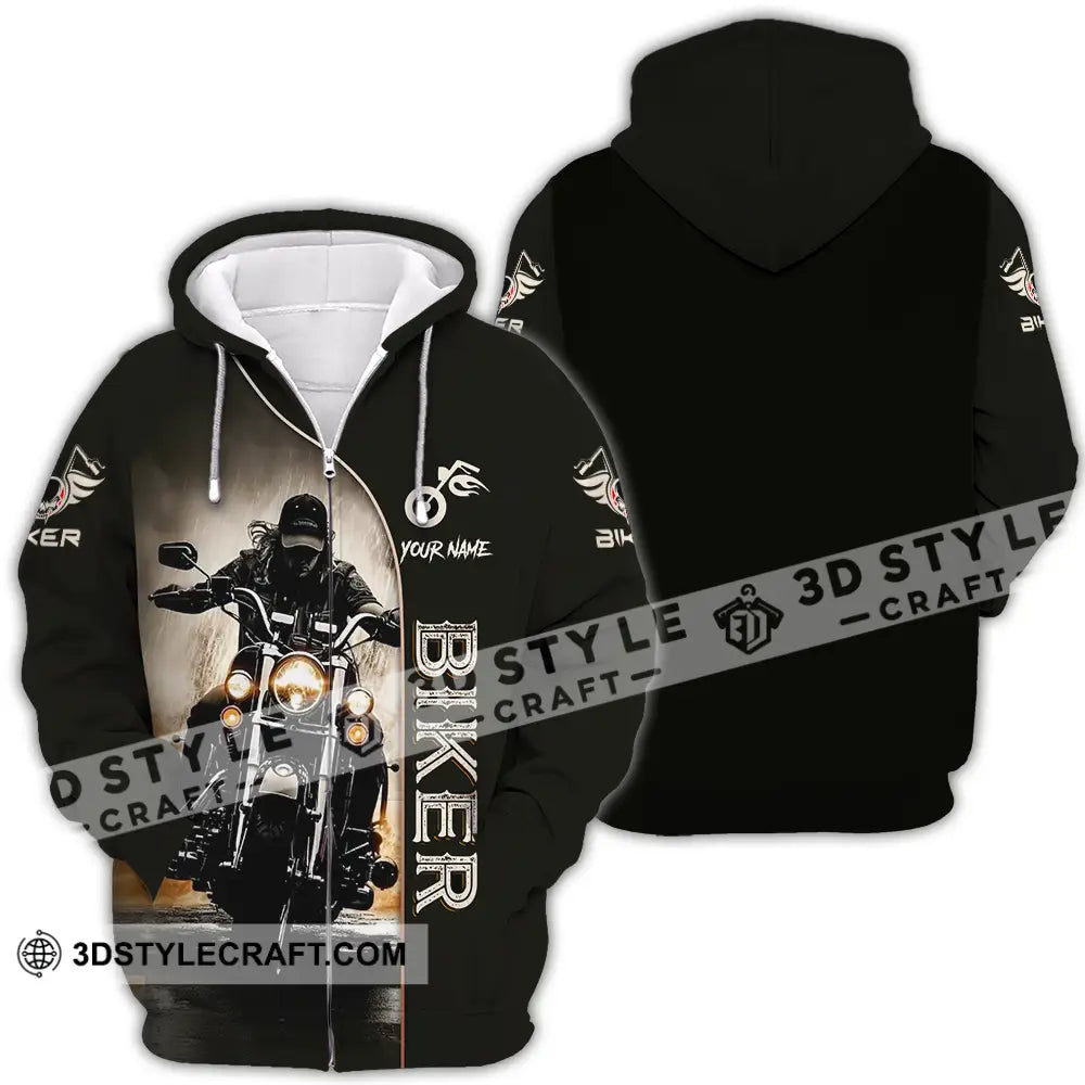 Unisex Shirt - Custom Biker 3D Shirt - Zipper Hoodie / S - T-shirt