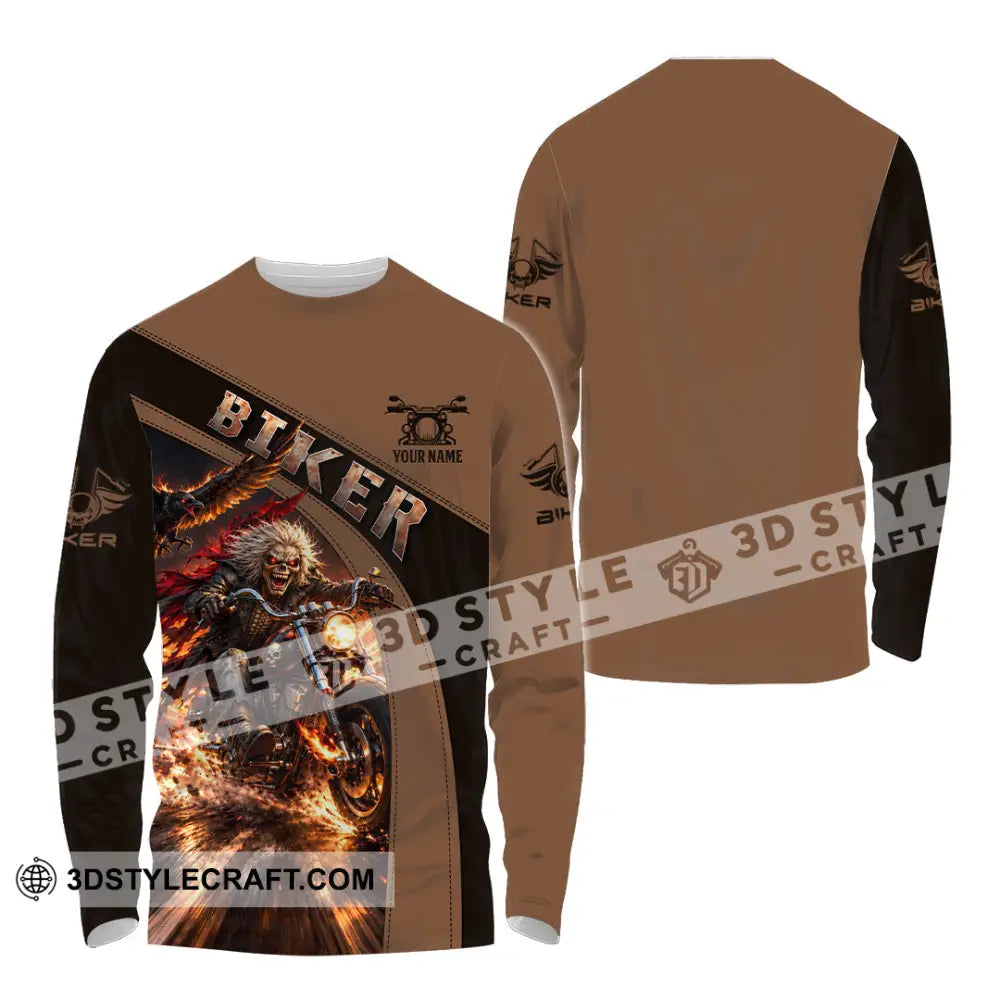 Unisex Shirt - Custom Biker Shirt - Long Sleeve Shirt / S - T-shirt