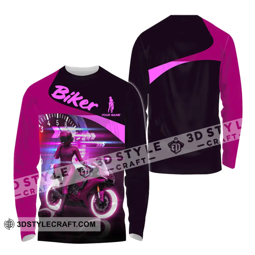 Unisex Shirt - Custom Biker Shirt - Long Sleeve Shirt / S - T-shirt