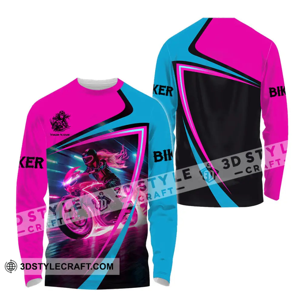Unisex Shirt - Custom Biker Shirt - Long Sleeve Shirt / S - T-shirt