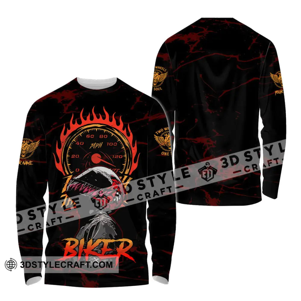 Unisex Shirt - Custom Biker Shirt - Long Sleeve Shirt / S - T-shirt