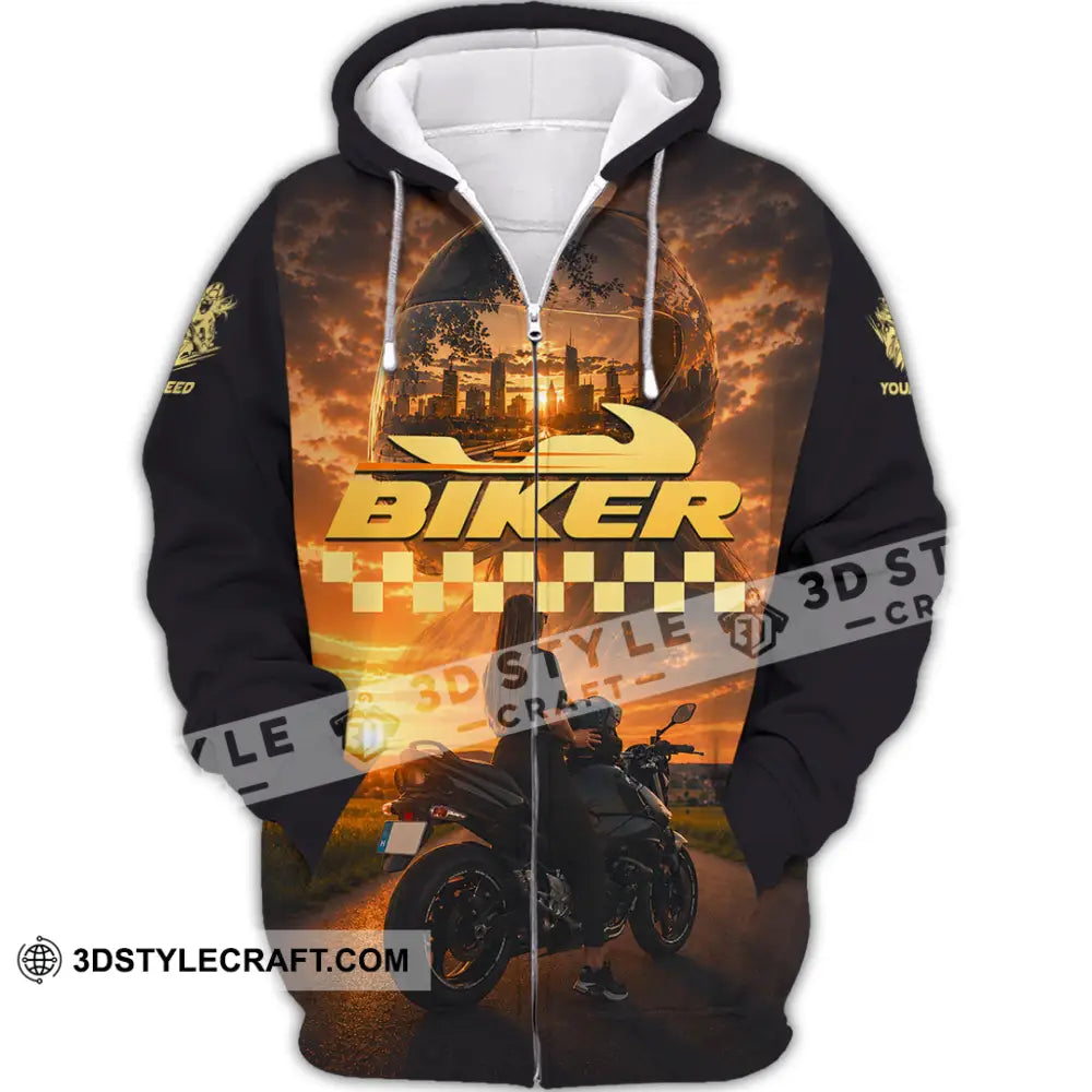 Unisex Shirt - Custom Biker Shirt - Zipper Hoodie / S - T-shirt