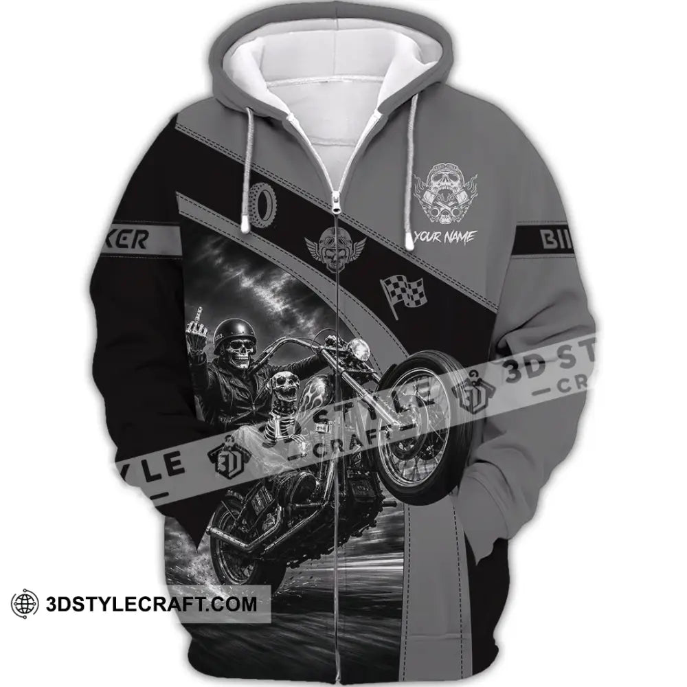 Unisex Shirt - Custom Biker Shirt - Zipper Hoodie / S - T-shirt