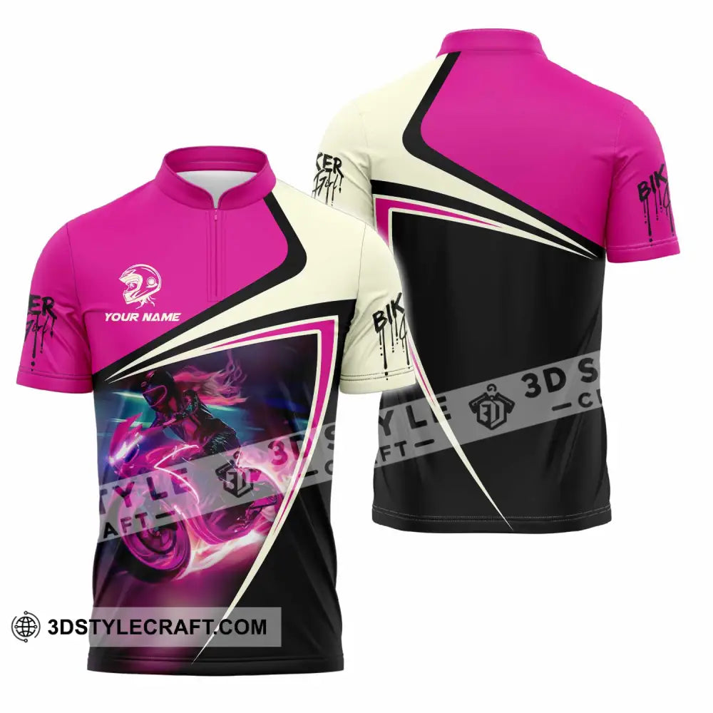 Unisex Shirt - Custom Biker Shirt - Zipper Polo Shirt / S - T-shirt