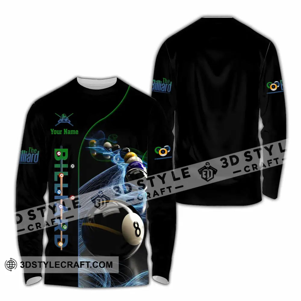 Unisex Shirt - Custom Billiard 3D Shirt Long Sleeve Shirt / S T-shirt