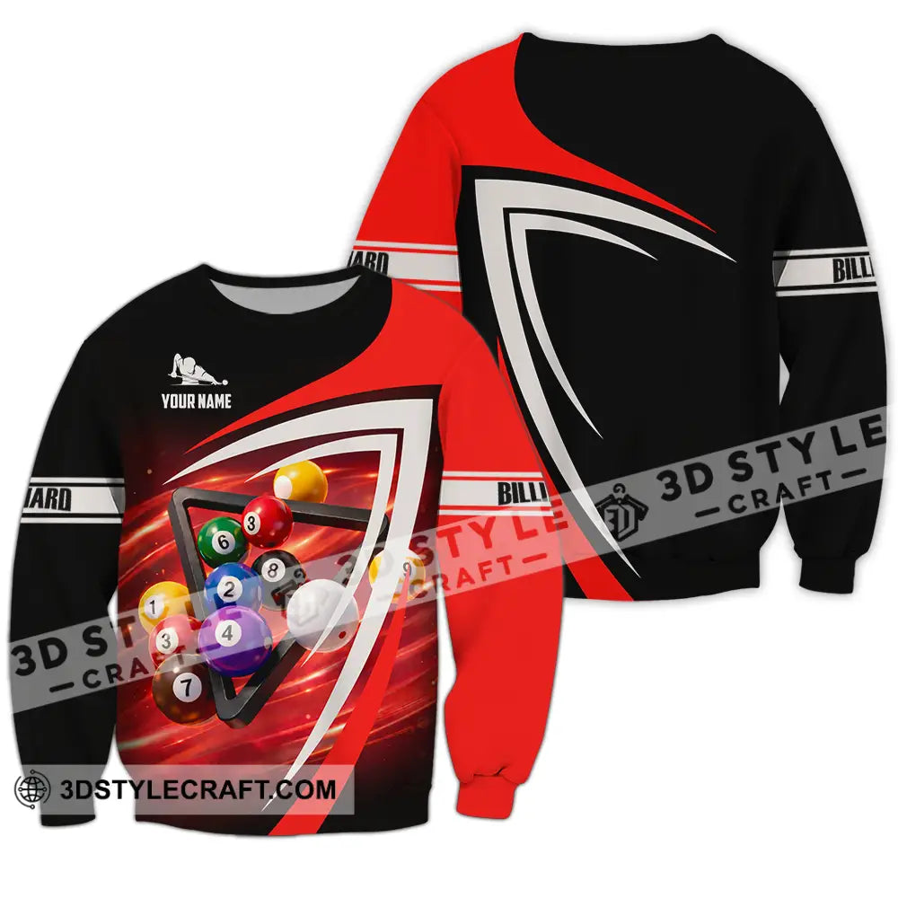 Unisex Shirt - Custom Billiard 3D Shirt Long Sleeve / S T-shirt