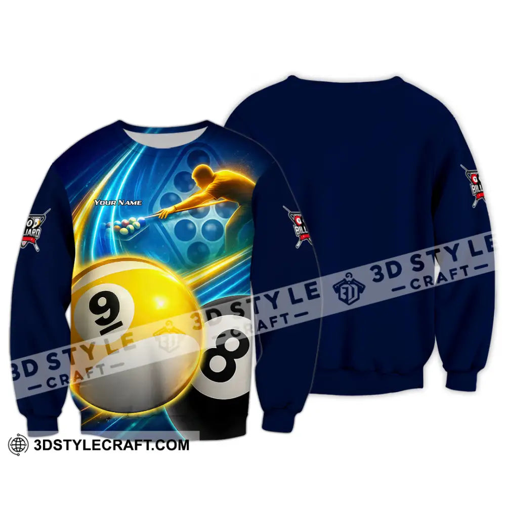 Unisex Shirt - Custom Billiard 3D Shirt Long Sleeve / S T-shirt