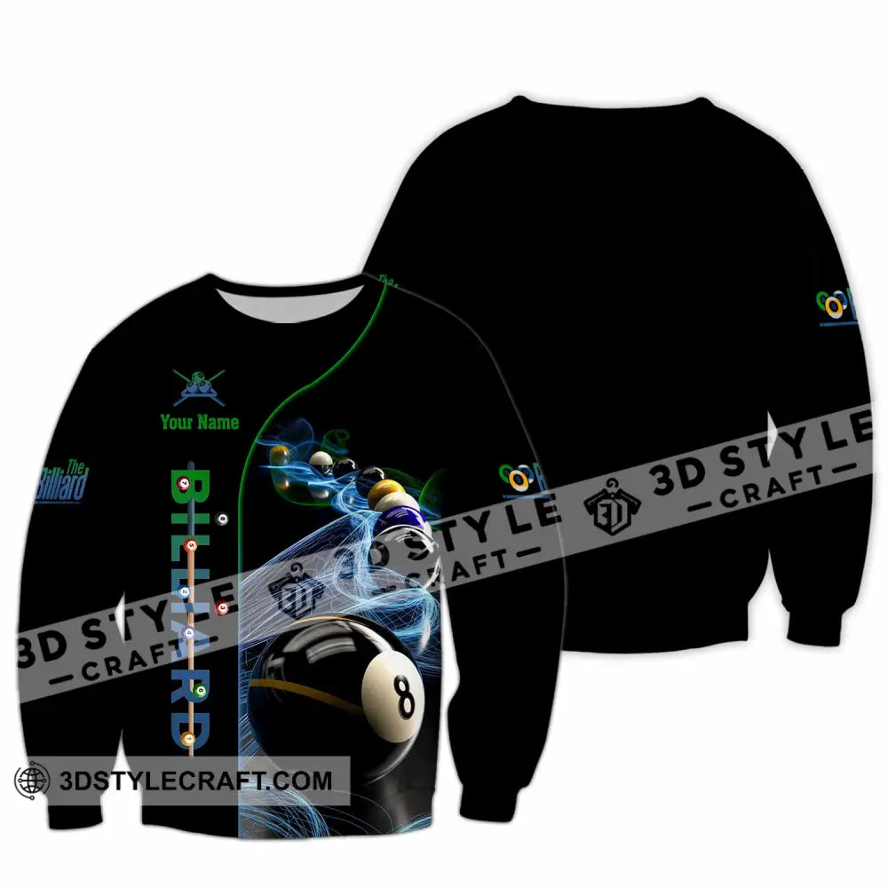 Unisex Shirt - Custom Billiard 3D Shirt Long Sleeve / S T-shirt