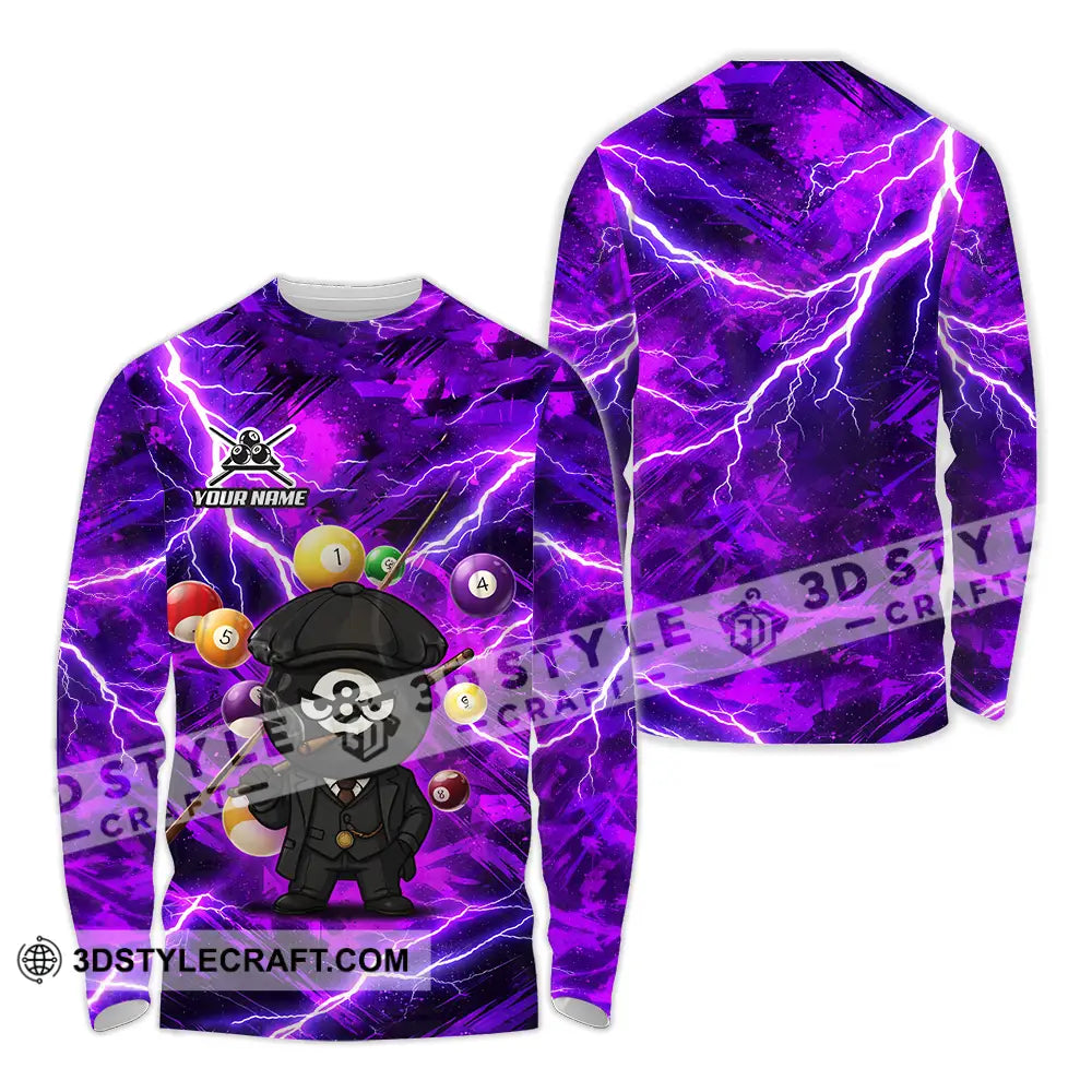 Unisex Shirt - Custom Billiard 3D Shirt Long Sleeve Shirt / S T-shirt