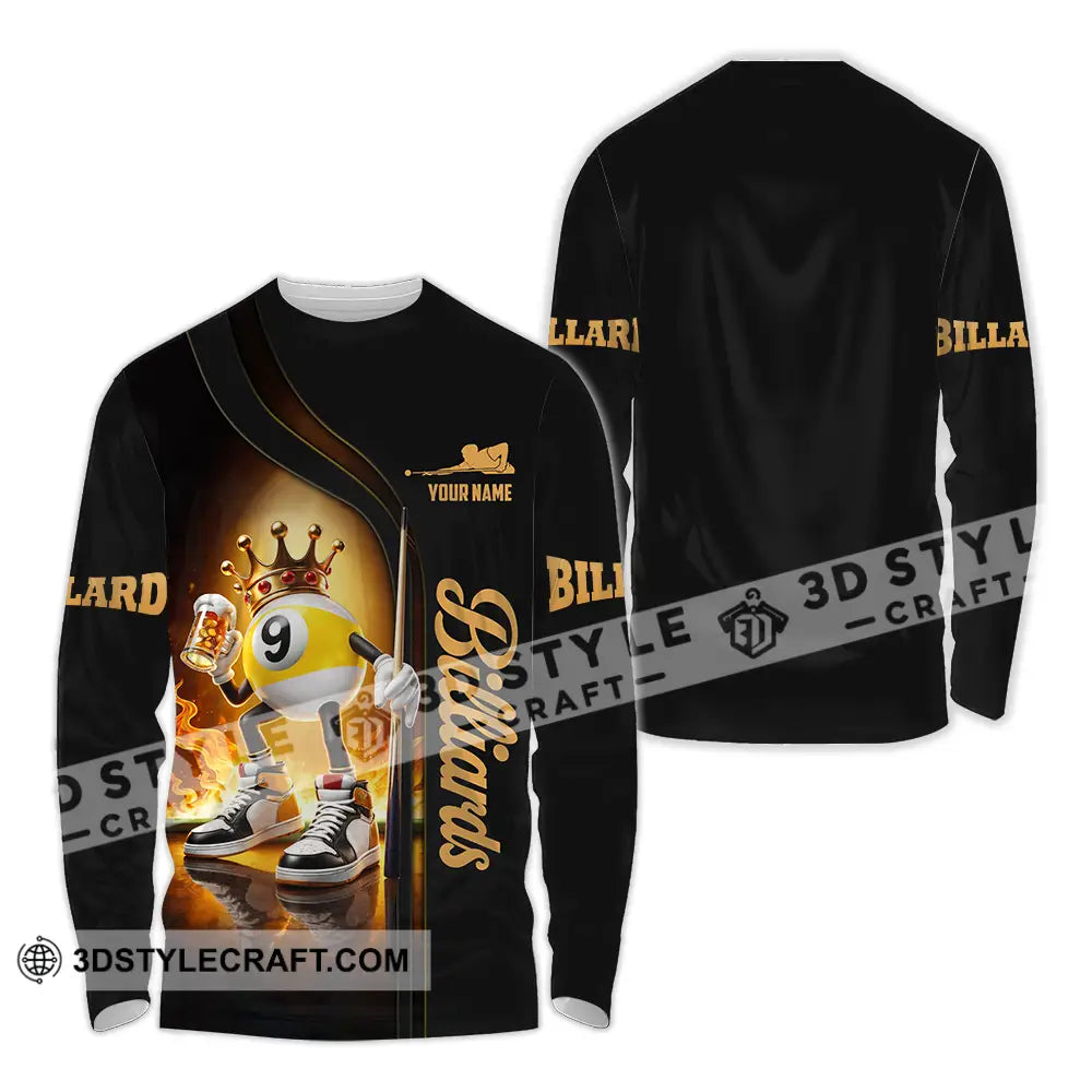 Unisex Shirt - Custom Billiards 3D Shirt Long Sleeve Shirt / S T-shirt