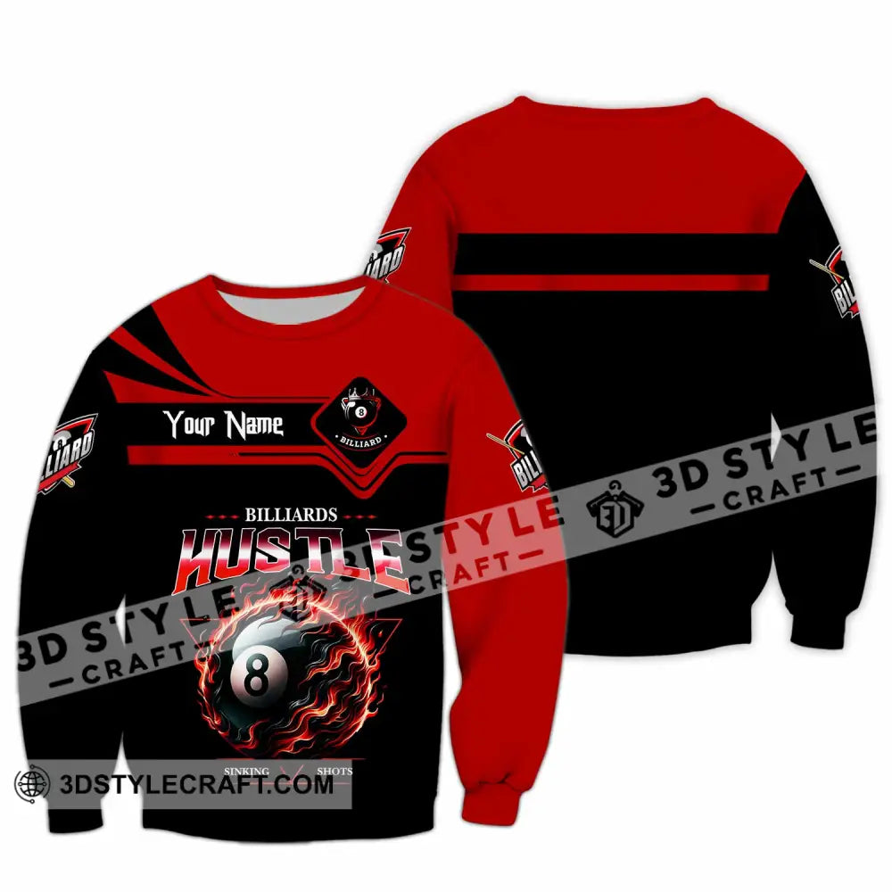 Unisex Shirt - Custom Billiards Hustle Sinking Shot Sport Shirt Long Sleeve / S T-shirt