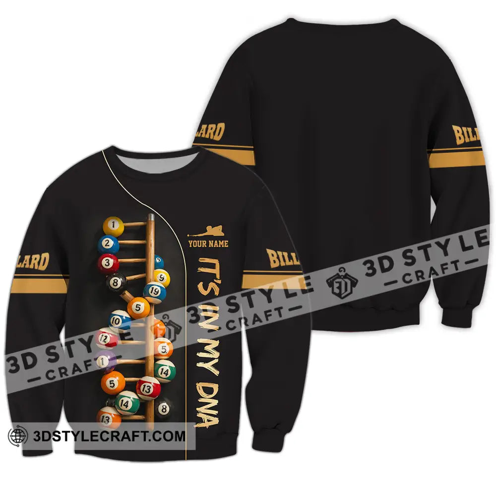 Unisex Shirt - Custom Billiards It’s In My DNA 3D Shirt Long Sleeve / S T-shirt
