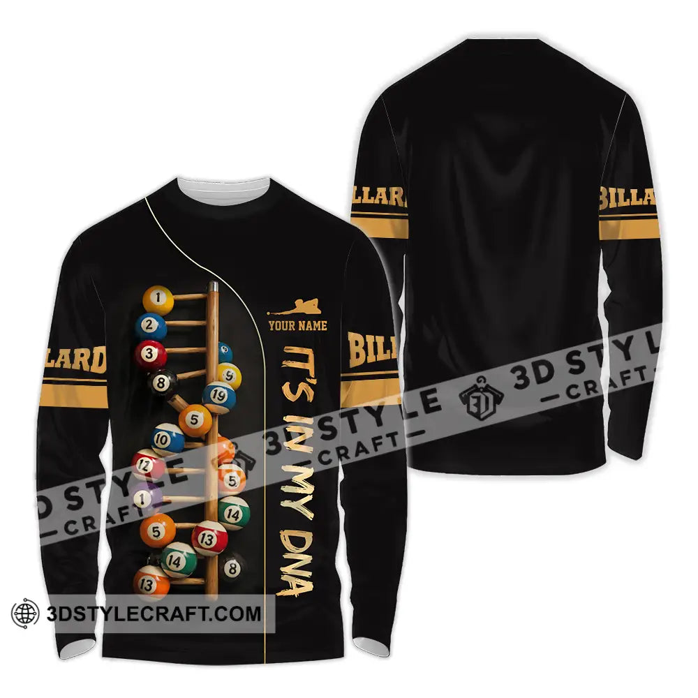 Unisex Shirt - Custom Billiards It’s In My DNA 3D Shirt Long Sleeve Shirt / S T-shirt