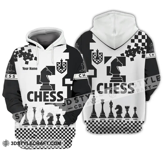 Unisex Shirt - Custom Black And White Chess, Chess Player, Sporty Shirt style option 3