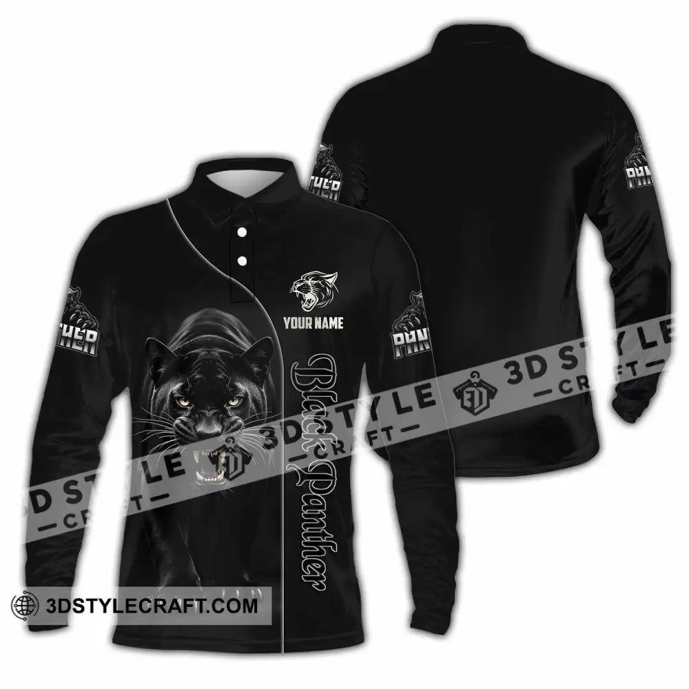 Unisex Shirt - Custom Black Panther Lover Classic Shirt Long Sleeve Polo / S T-shirt