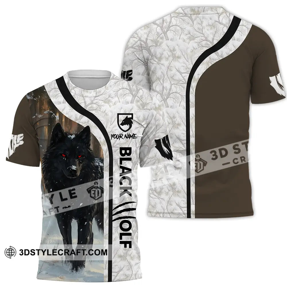 Unisex Shirt - Custom Black Wolf 3D Shirt T-Shirt / S T-shirt
