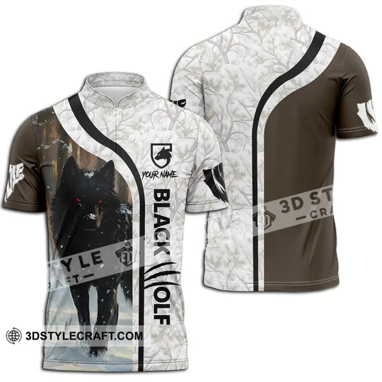 Unisex Shirt - Custom Black Wolf 3D Shirt style option 3