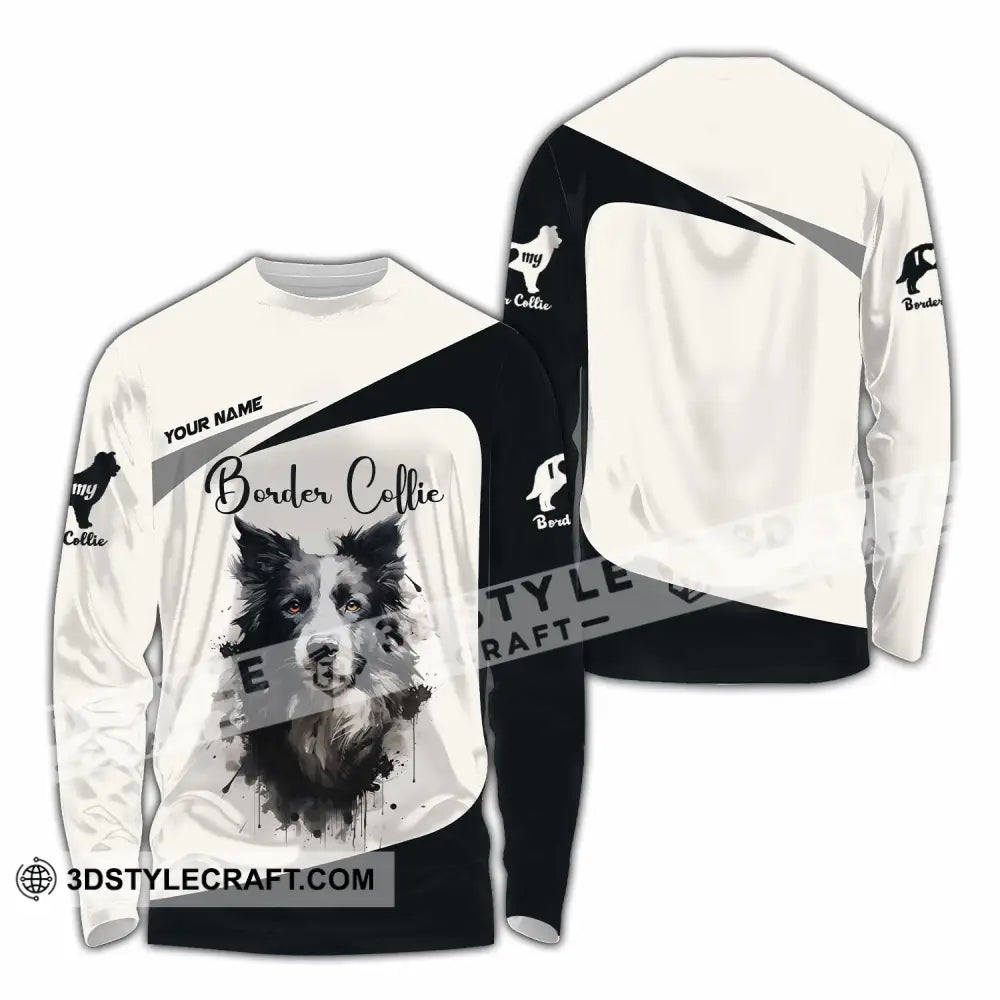 Unisex Shirt - Custom Border Collie 3D Shirt Long Sleeve Shirt / S T-shirt
