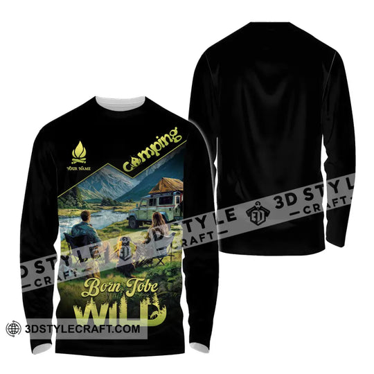 Unisex Shirt - Custom Born To Be Wild Camping Shirt style option 4