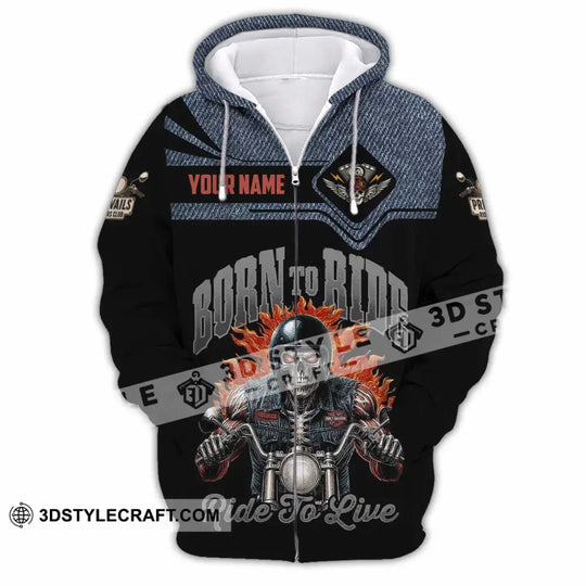 Unisex Shirt - Custom Born To Ride 3D Shirt style option 3