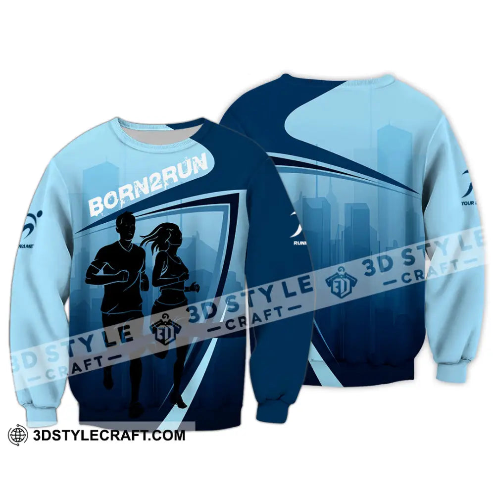 Unisex Shirt - Custom Born To Run 3D Shirt Long Sleeve / S T-shirt