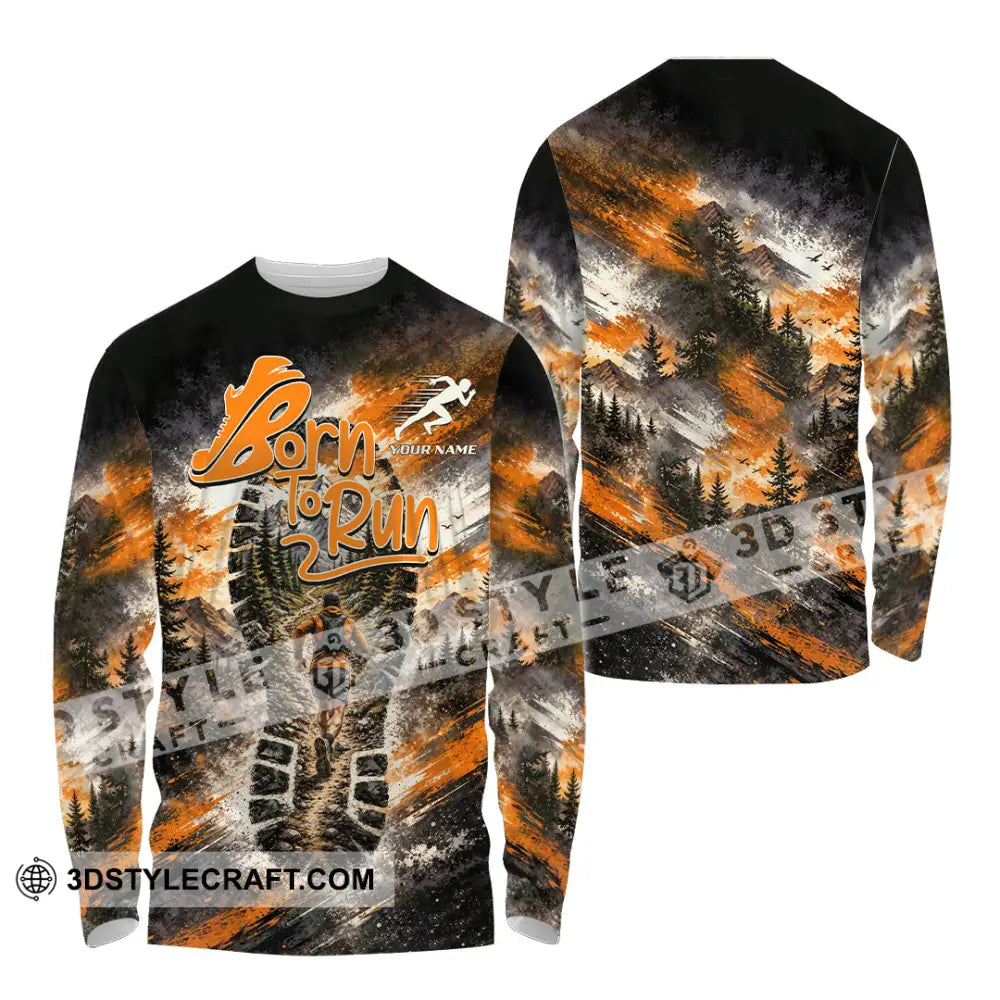 Unisex Shirt - Custom Born To Run Shirt - Long Sleeve Shirt / S - T-shirt