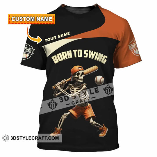 Unisex Shirt - Custom Born To Swing Baseball Shirt style option 1