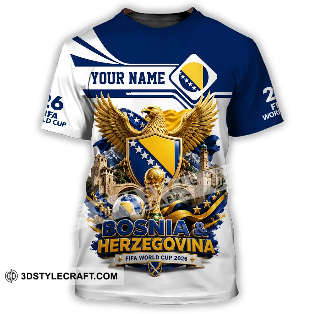 Unisex Shirt - Custom Bosnia And Herzegovina World Cup 2026 Shirt - T-Shirt / S - T-shirt