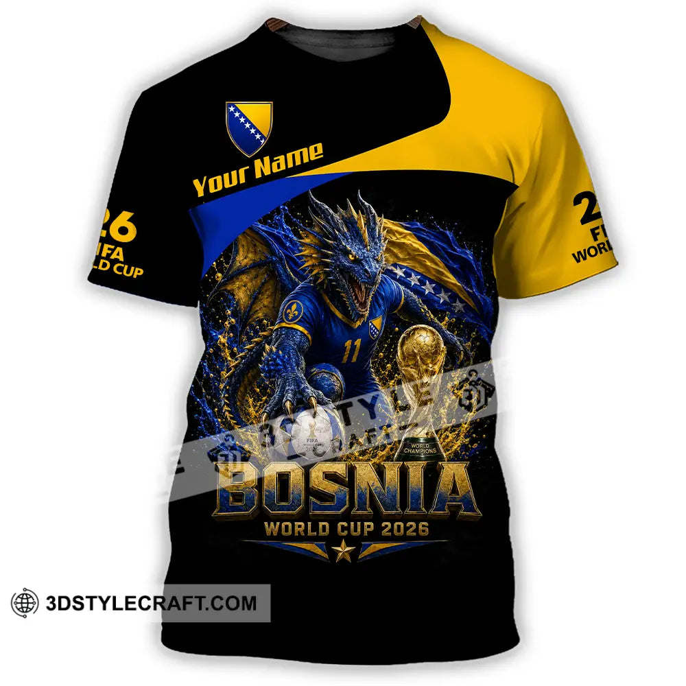 Unisex Shirt - Custom Bosnia World Cup 2026 Shirt - T-Shirt / S - T-shirt