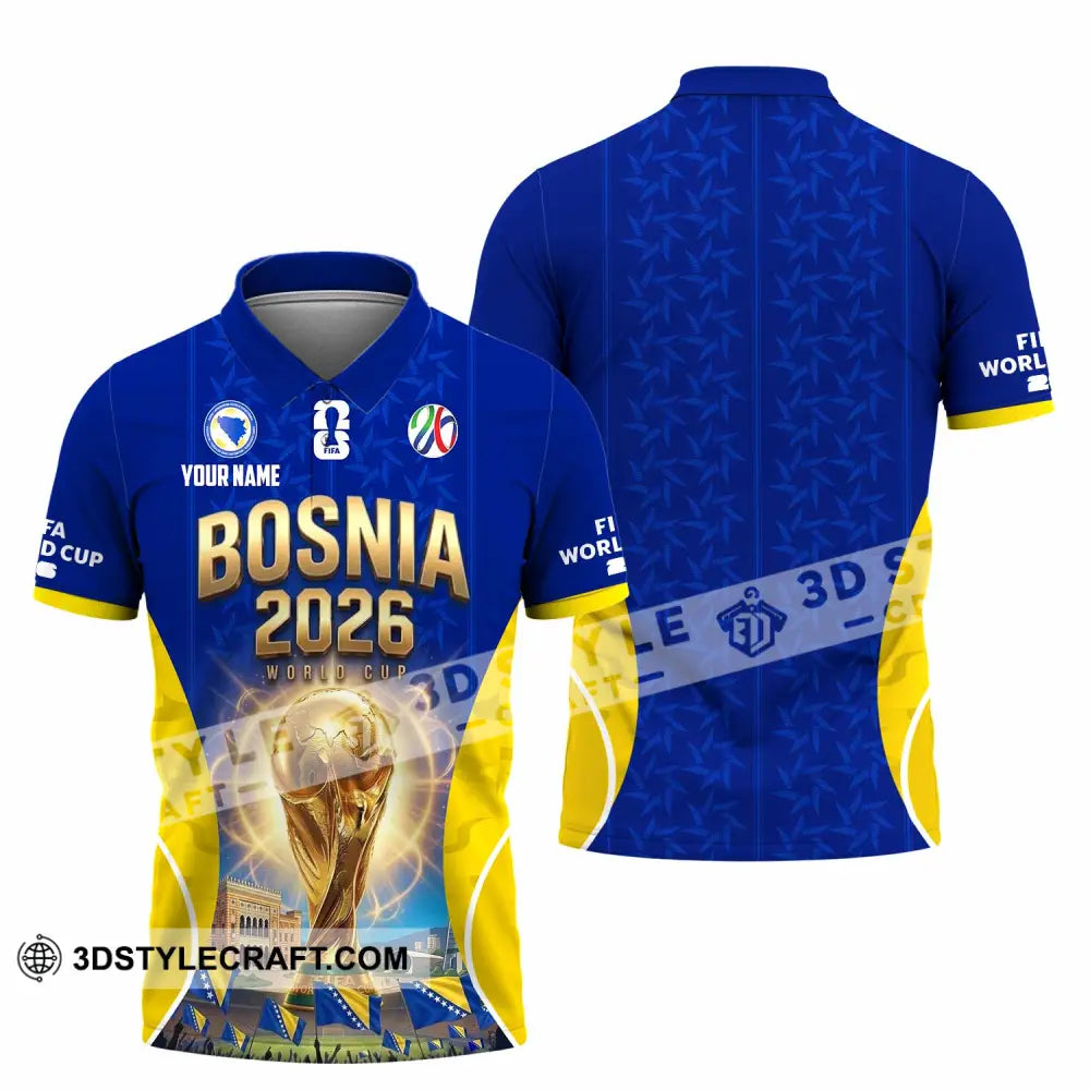 Unisex Shirt - Custom Bosnia World Cup 2026 Shirt - Polo Shirt / S - T-shirt