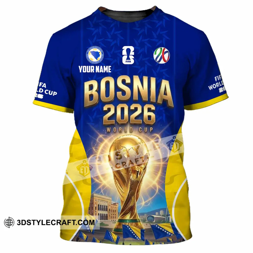 Unisex Shirt - Custom Bosnia World Cup 2026 Shirt - T-Shirt / S - T-shirt