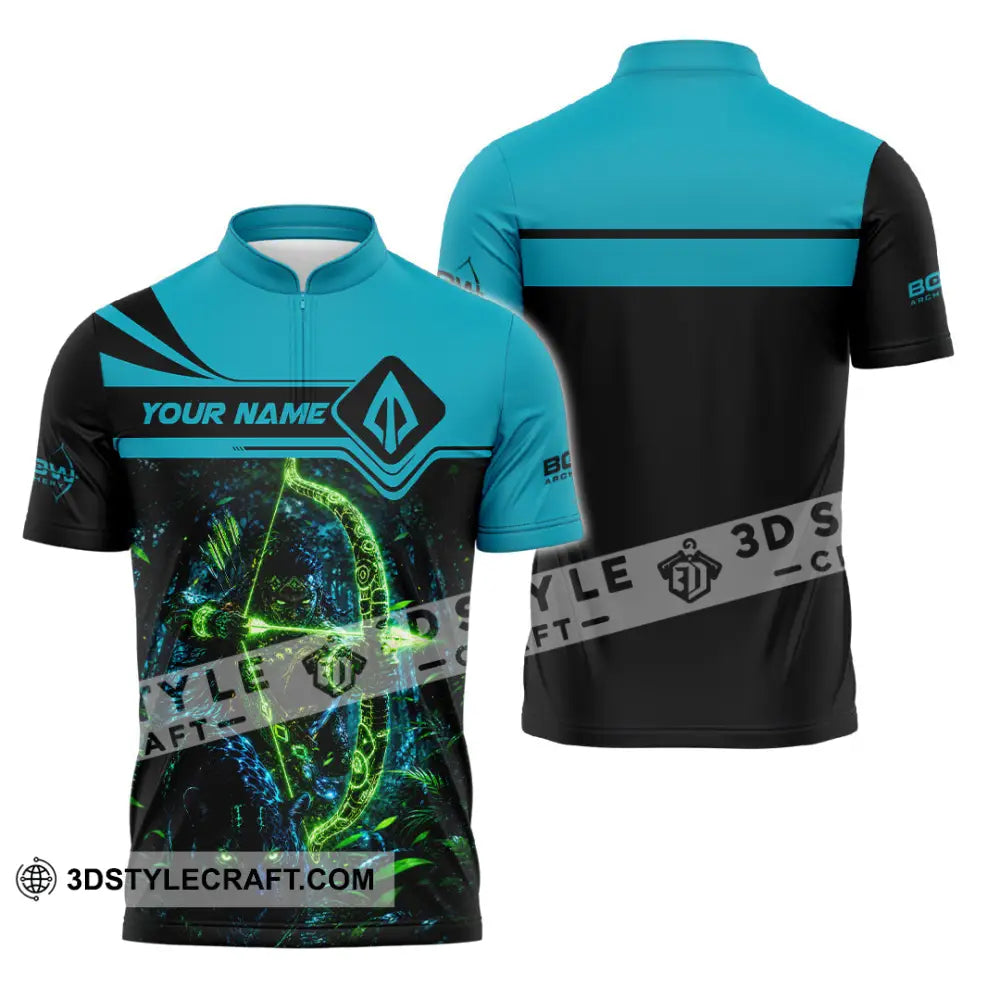 Unisex Shirt - Custom Bow Archery Shirt - Zipper Polo Shirt / S - T-shirt