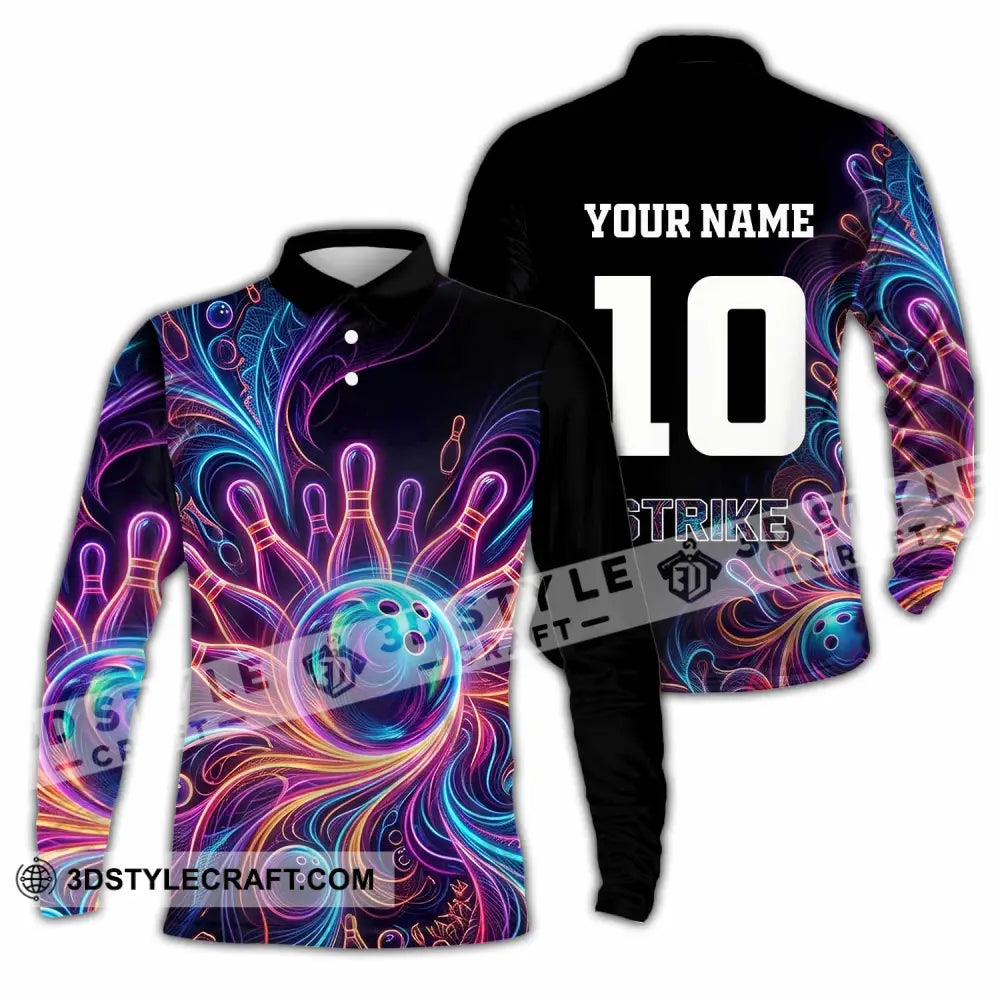 Unisex Shirt - Custom Bowling Shirt - Long Sleeve Polo / S - T-shirt