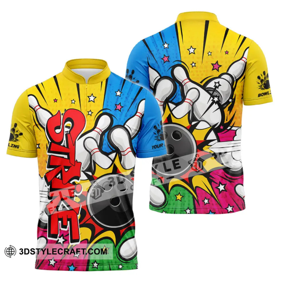 Unisex Shirt - Custom Bowling Shirt - Zipper Polo Shirt / S - T-shirt
