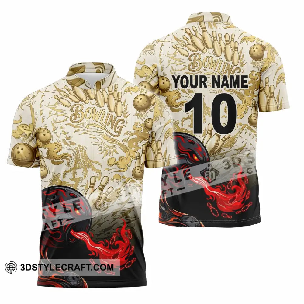 Unisex Shirt - Custom Bowling Shirt - Zipper Polo Shirt / S - T-shirt
