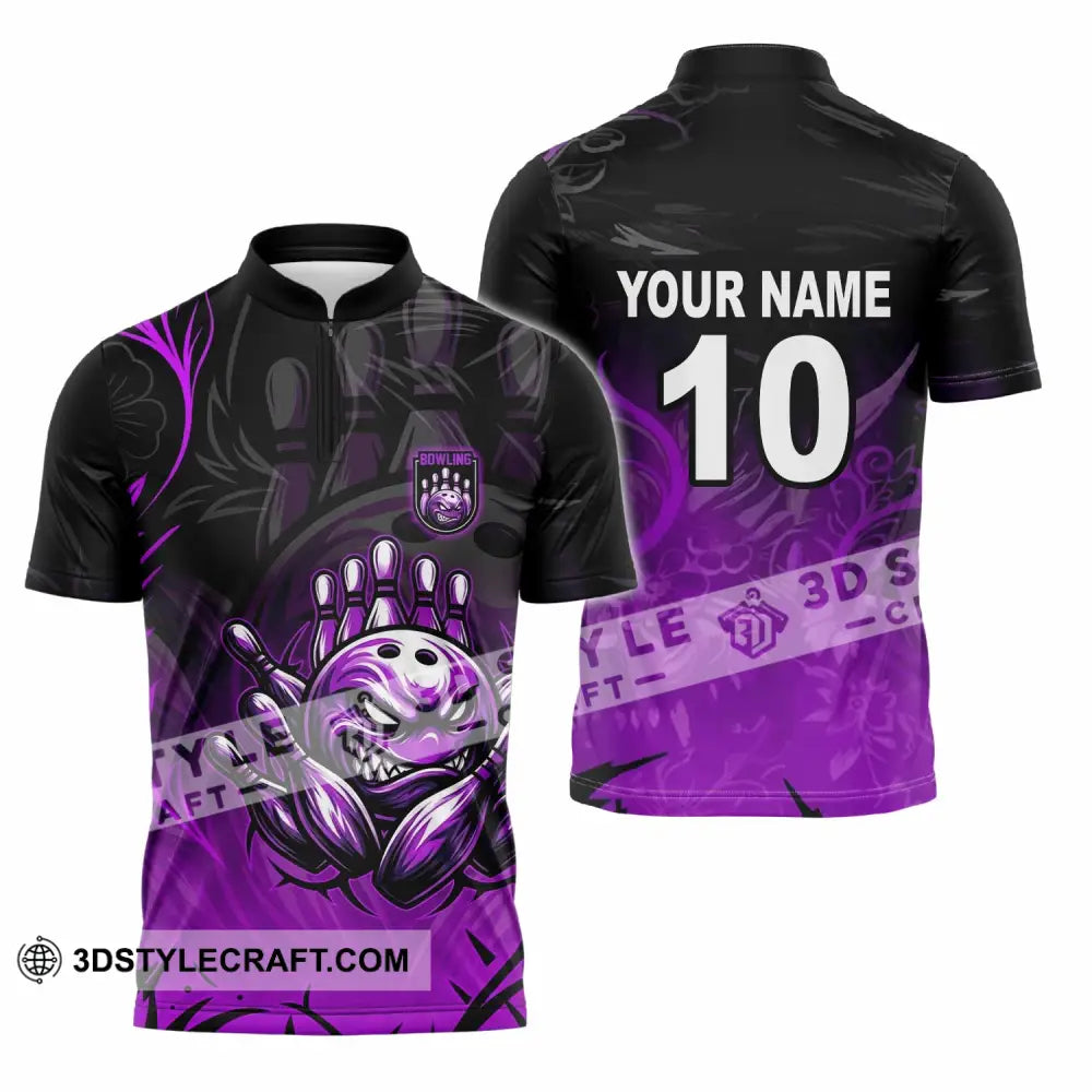 Unisex Shirt - Custom Bowling Shirt - Zipper Polo Shirt / S - T-shirt