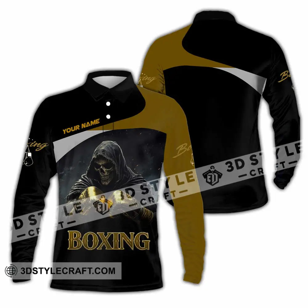 Unisex Shirt - Custom Boxing 3D Shirt Long Sleeve Polo / S T-shirt