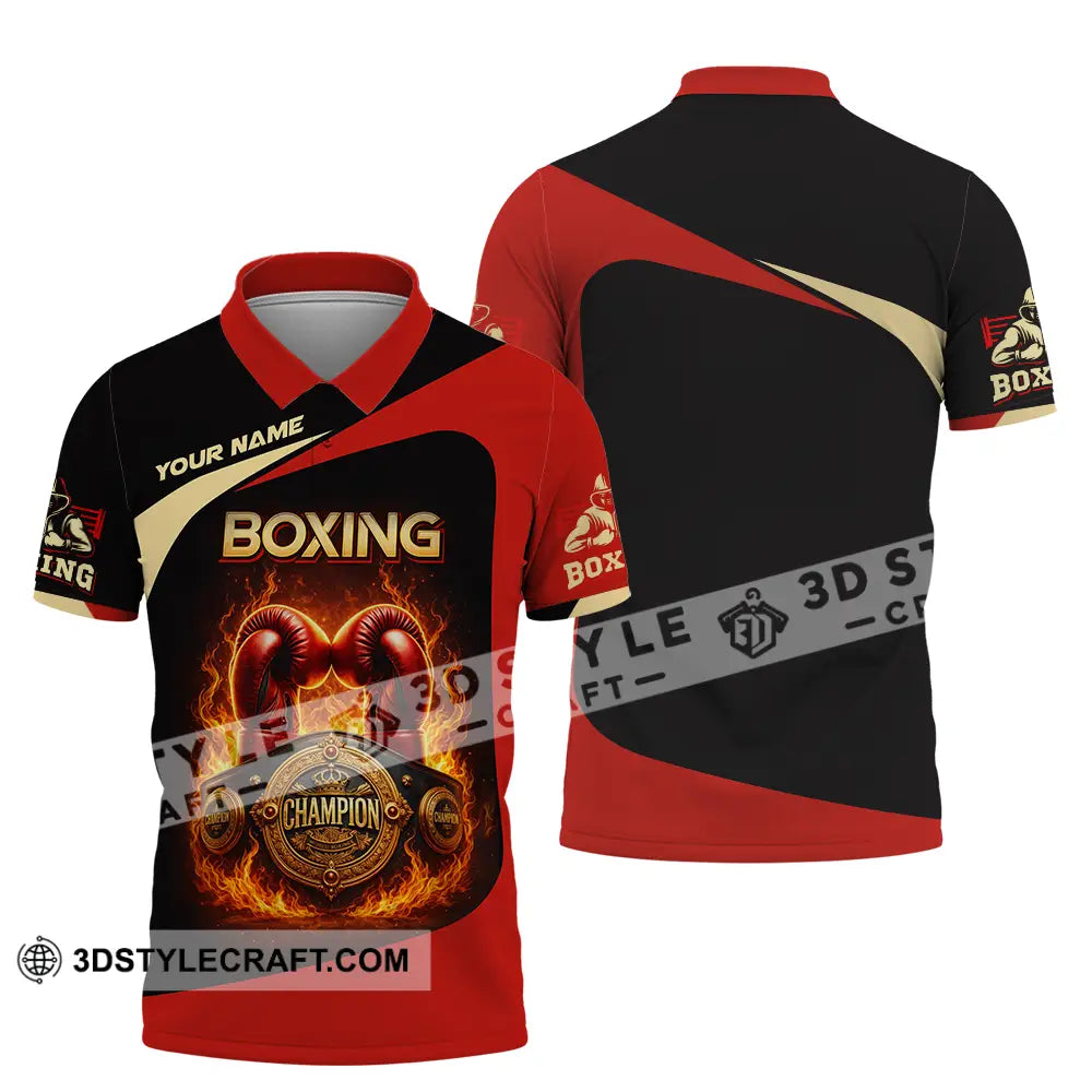 Unisex Shirt - Custom Boxing 3D Shirt Polo Shirt / S T-shirt