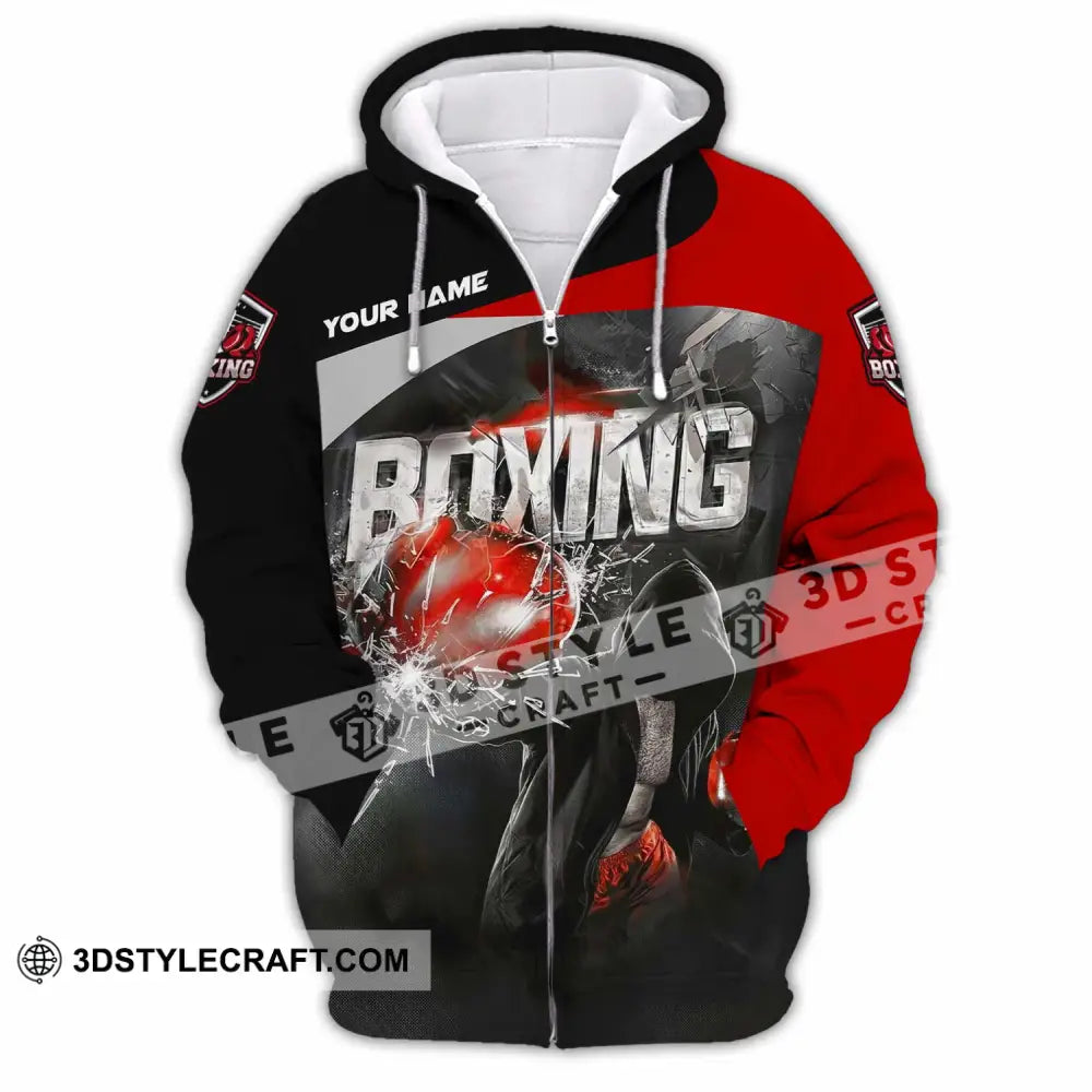 Unisex Shirt - Custom Boxing 3D Shirt Zipper Hoodie / S T-shirt