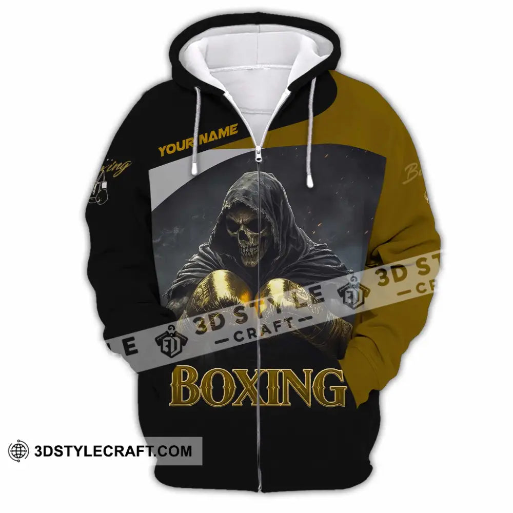 Unisex Shirt - Custom Boxing 3D Shirt Zipper Hoodie / S T-shirt