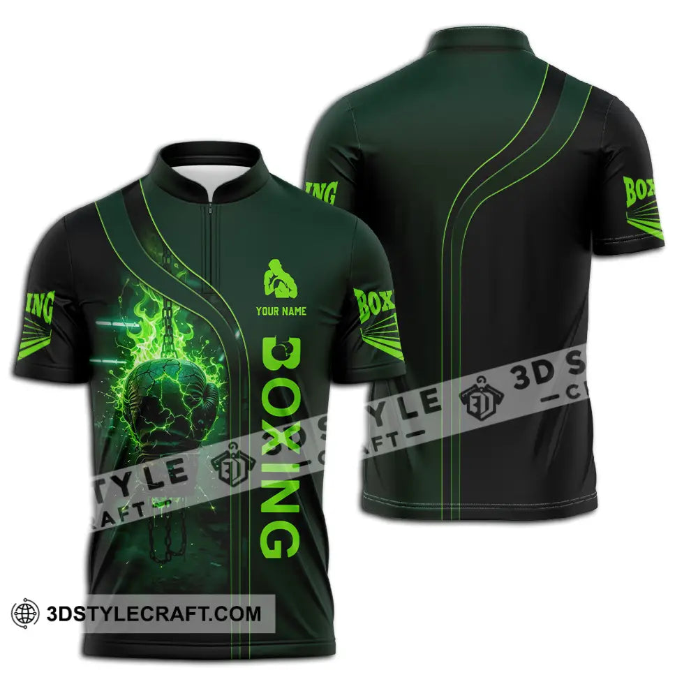 Unisex Shirt - Custom Boxing 3D Shirt Zipper Polo Shirt / S T-shirt