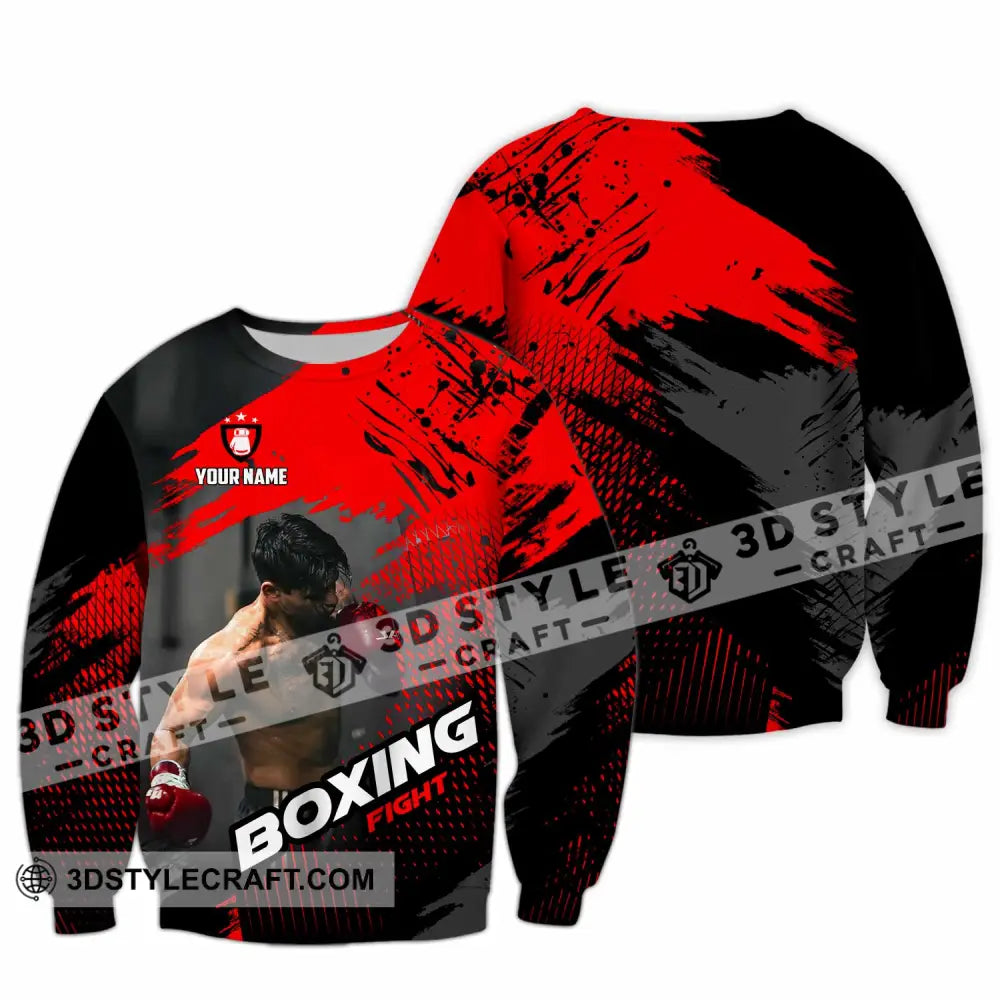 Unisex Shirt - Custom Boxing Fight 3D Shirt - Long Sleeve / S - T-shirt