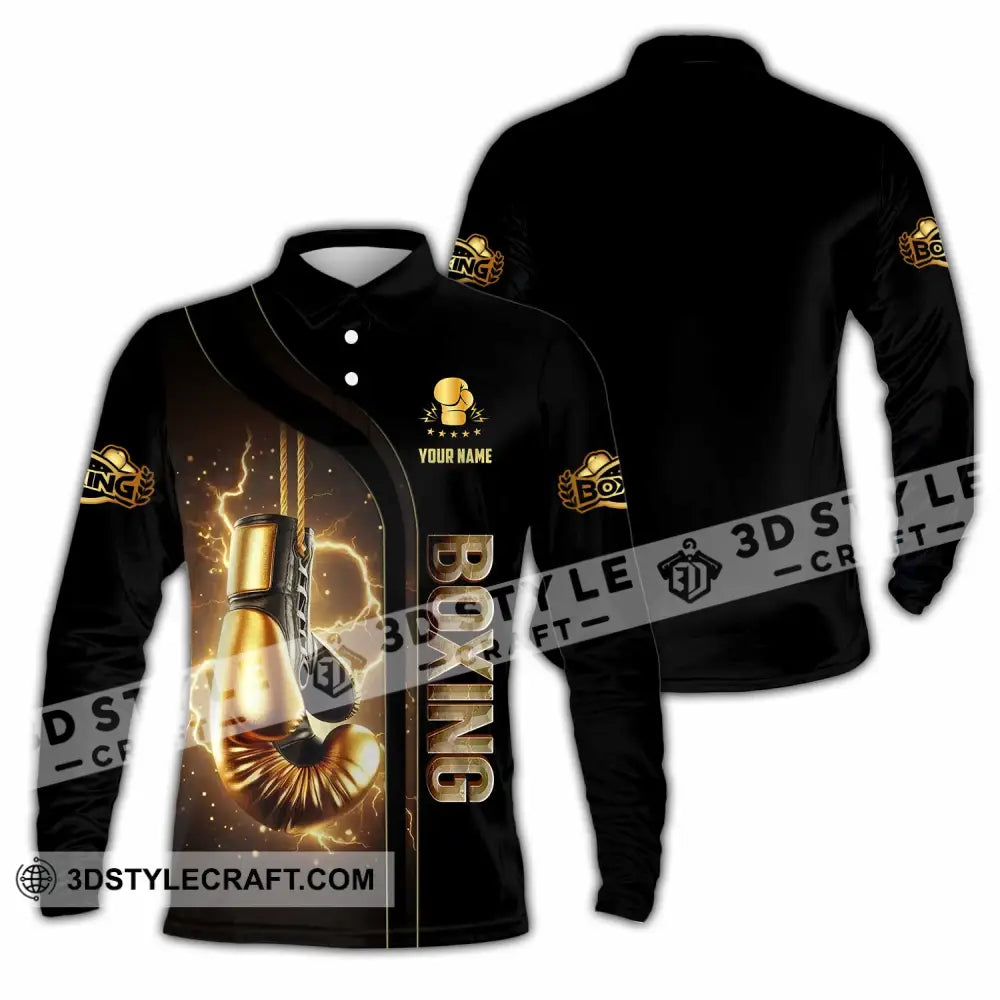 Unisex Shirt - Custom Boxing Lover Sport Shirt Long Sleeve Polo / S T-shirt