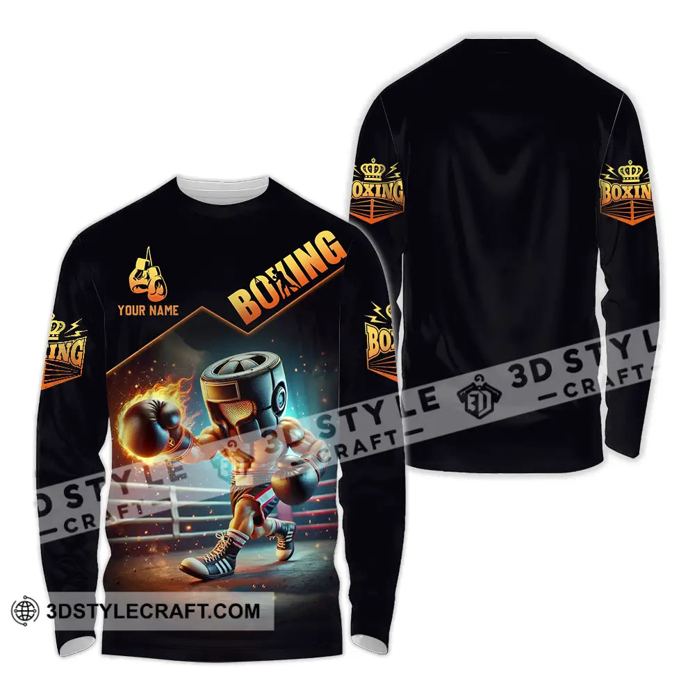 Unisex Shirt - Custom Boxing Player Shirt Long Sleeve Shirt / S T-shirt